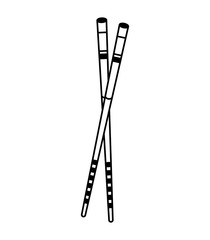 chopstick japanese isolated icon vector illustration design