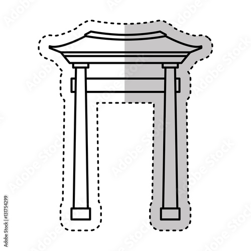 "japanese portal isolated icon vector illustration design" Stockfotos und lizenzfreie Vektoren