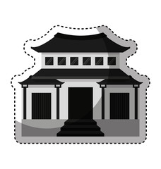 japanese building traditional icon vector illustration design