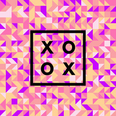 Romantic logo in frame