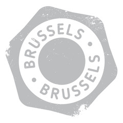 Obraz na płótnie Canvas Brussels stamp rubber grunge