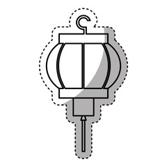 traditional japanese lamp icon vector illustration design
