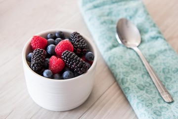 Berry bowl with spoon