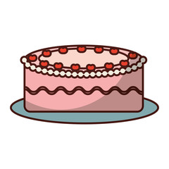delicious sweet cake icon vector illustration design
