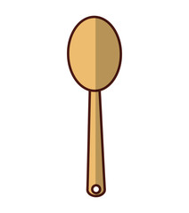 spoon wood cutlery isolated icon vector illustration design