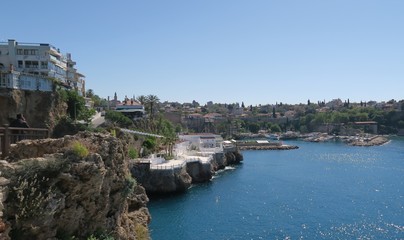 Antalyas Beatiful Harbour, Sailing Ships, Fisher Boats and the Oldtown Kaleici, Turkey
