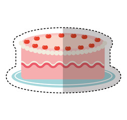 delicious sweet cake icon vector illustration design