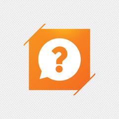 Question mark sign icon. Help symbol.