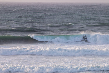 Fototapeta premium rough shoreline waves
