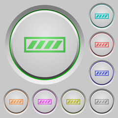 Progress bar push buttons