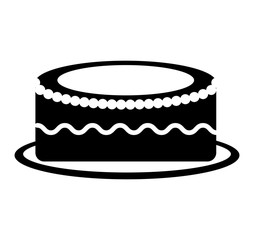 delicious sweet cake icon vector illustration design