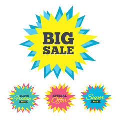 Big sale sign icon. Special offer symbol.