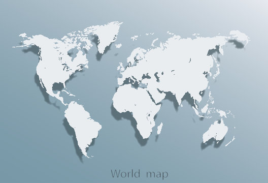 Image of a vector world map