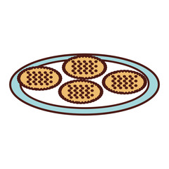 delicious sweet cookies icon vector illustration design
