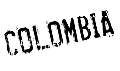Colombia stamp rubber grunge