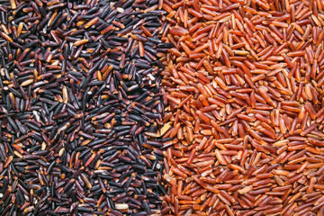 red, black rice background or texture