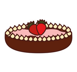 delicious sweet pie icon vector illustration design