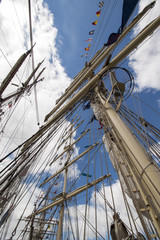 Tall ships with sails