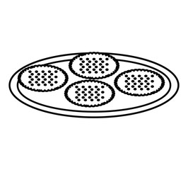 delicious sweet cookies icon vector illustration design