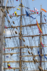 Tall ships with sails