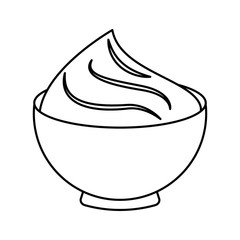 delicious sweet pudding icon vector illustration design