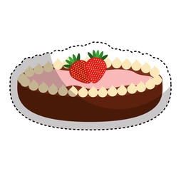delicious sweet pie icon vector illustration design
