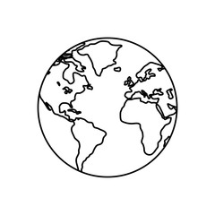 Isolated world earth icon vector illustration graphic design