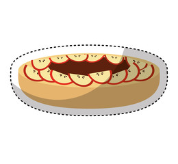 delicious sweet pie icon vector illustration design