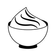 delicious sweet pudding icon vector illustration design