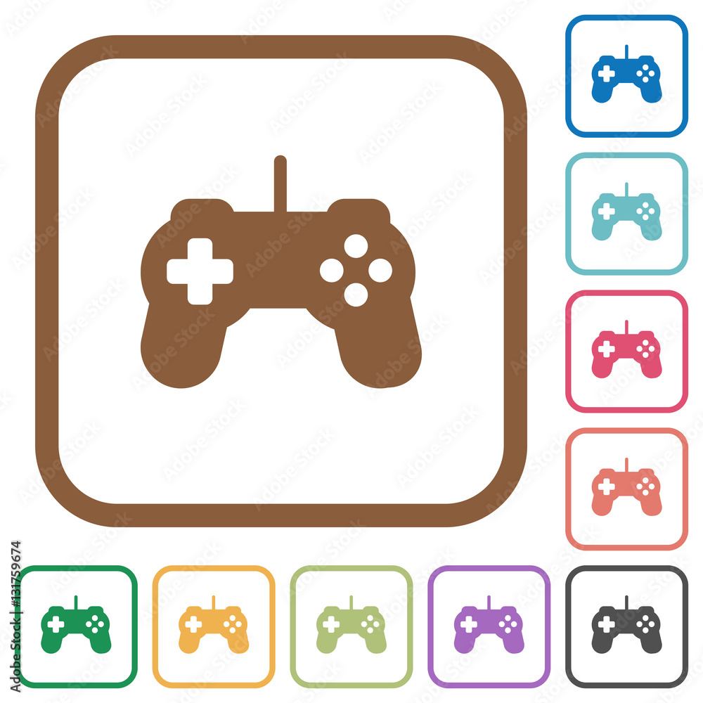 Poster game controller simple icons
