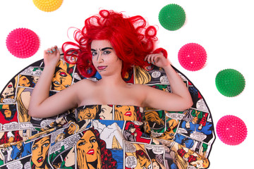 Pop art fashion girl