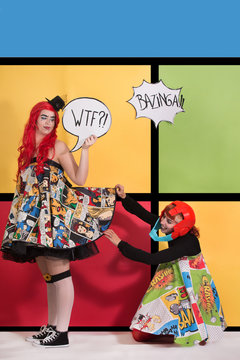 Pop art fashion girls