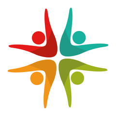 abstract figure of human over white background. colorful design. vector illustration 