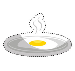 eggs frieds isolated icon vector illustration design
