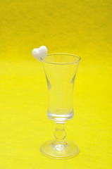 Valentine's Day. A shooter glass with heart