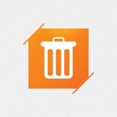 Recycle bin sign icon. Bin symbol.