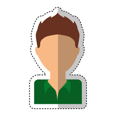 young man avatar character vector illustration design