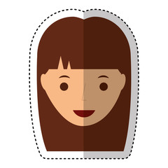 young woman avatar character vector illustration design