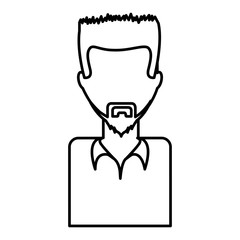 young man avatar character vector illustration design