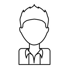 young man avatar character vector illustration design