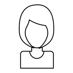 young woman avatar character vector illustration design