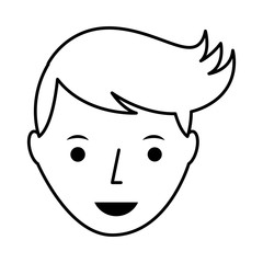 young man avatar character vector illustration design