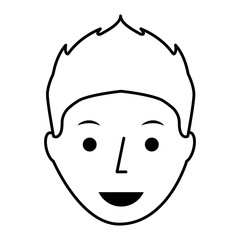 young man avatar character vector illustration design