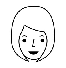 young woman avatar character vector illustration design
