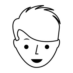 young man avatar character vector illustration design