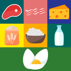 Milk products vector