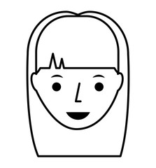 young woman avatar character vector illustration design