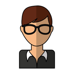 young man avatar character vector illustration design