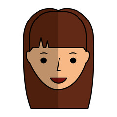 young woman avatar character vector illustration design