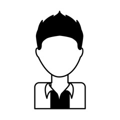 young man avatar character vector illustration design